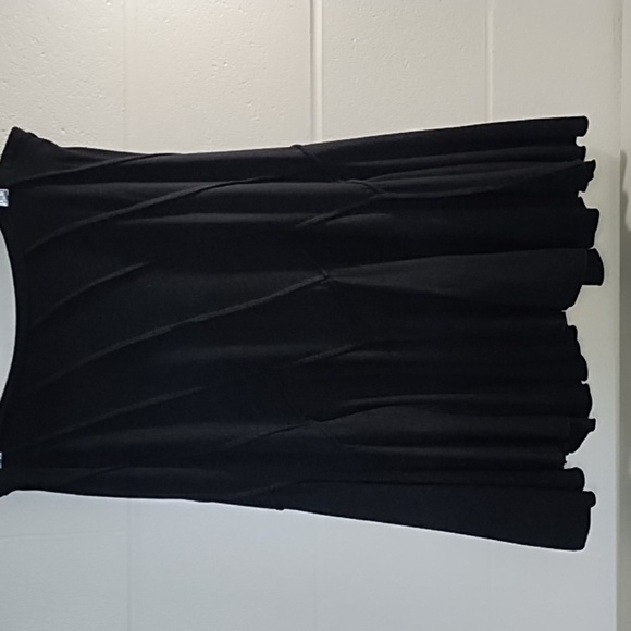 Black Pieced Fun Flowy Trumpet Flare Knit Skirt - Picture 1 of 8